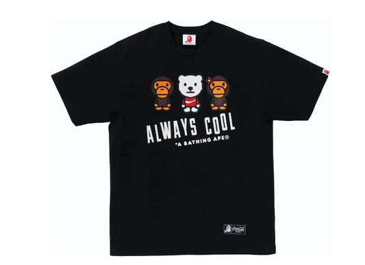 Bape x Coca-Cola Milo Tee Black