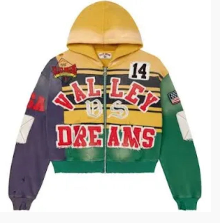 Vale Forever Mardi Gras Collage Zip Up