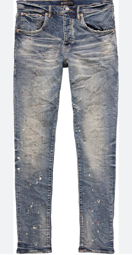 Purple Denim Vintage Spotted Indigo