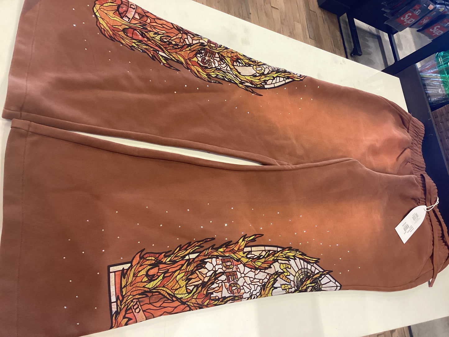 Who Decides War Flame Glass Sweatpants Rust