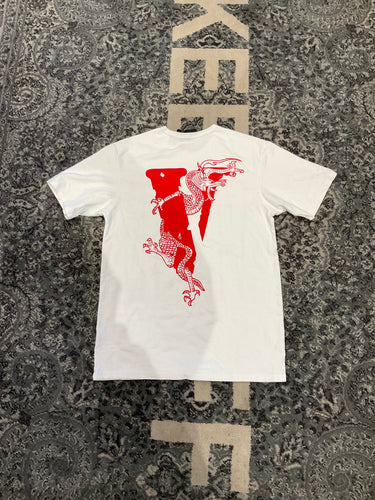 Vlone Front Logo Tee White & Red