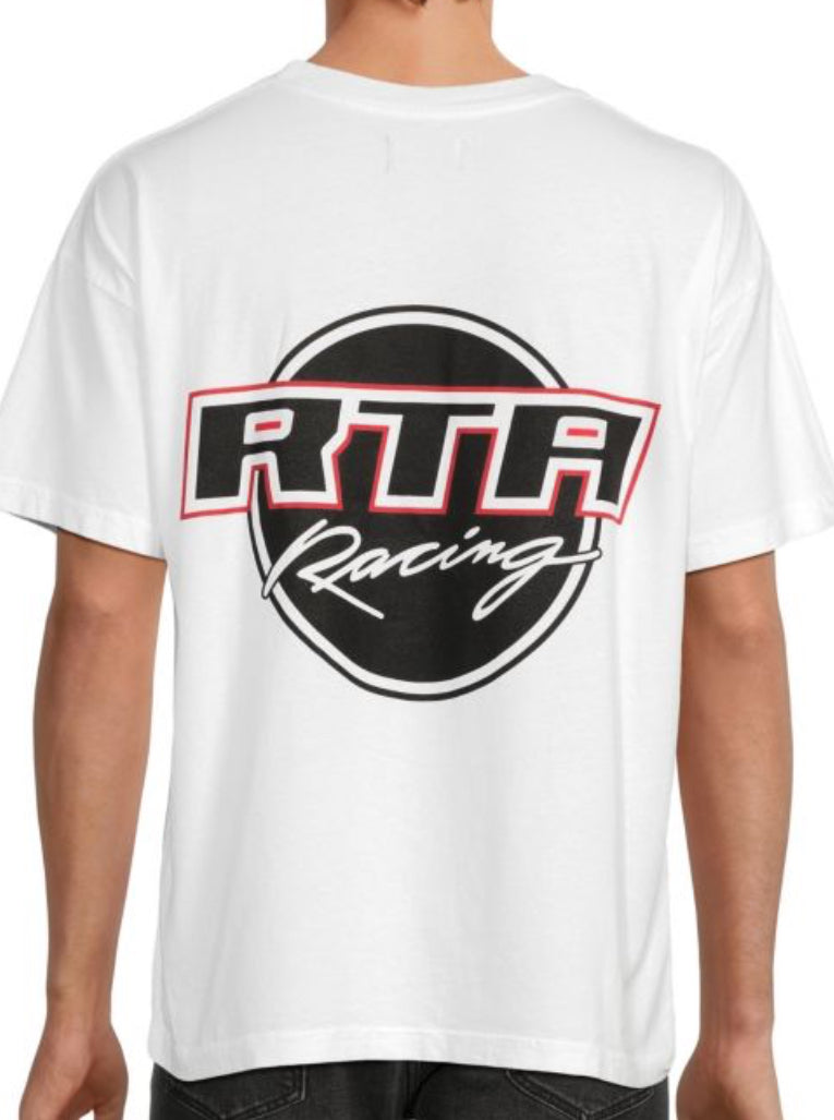 RTA White Circle Racing Logo Tee