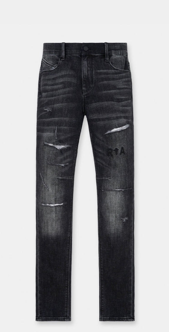 RTA Bryant Distressed Grey Skinny Jean