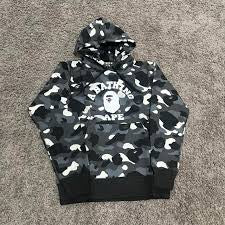 Black And White Camo “A Bathing Ape” hoodie