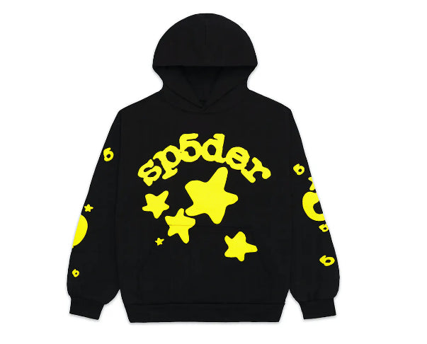 Sp5der Beluga Hoodie Onyx/Yellow