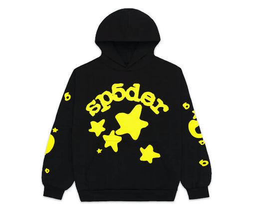 Sp5der Beluga Hoodie Onyx/Yellow