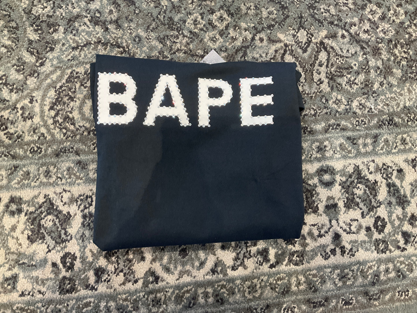 Bape Logo Rhinestone tee