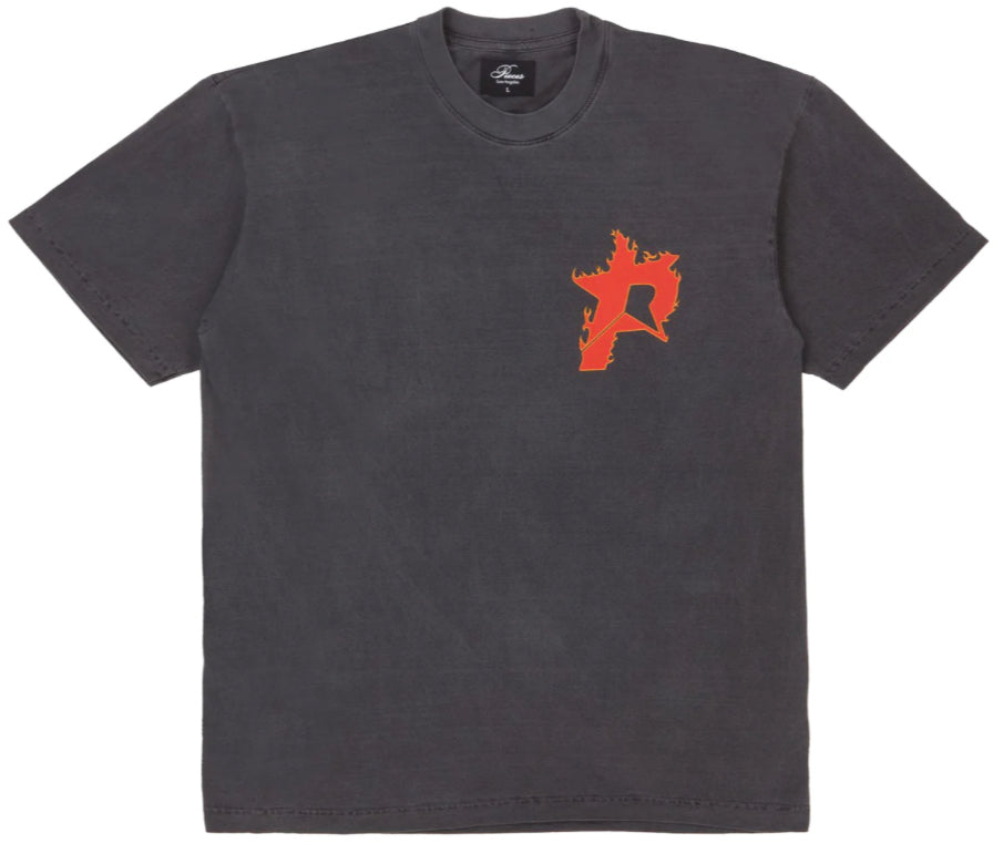 Pieces P Star Tee Black Orange