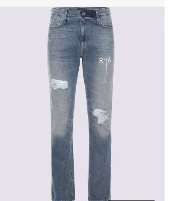 RTA Denim Denis Medium Blue Distressed