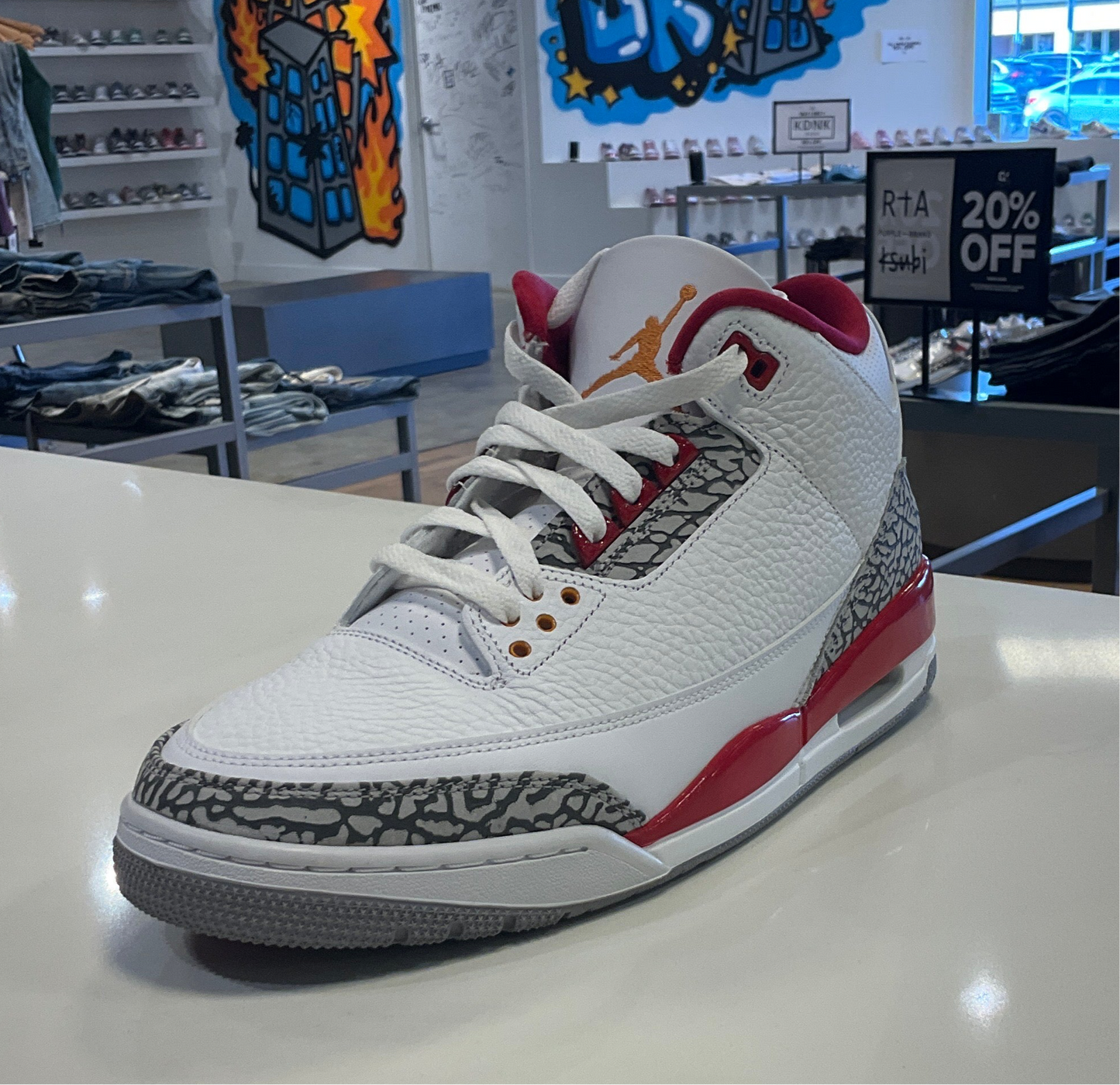 Jordan 3 Retro Cardinal Red *Slightly Used*