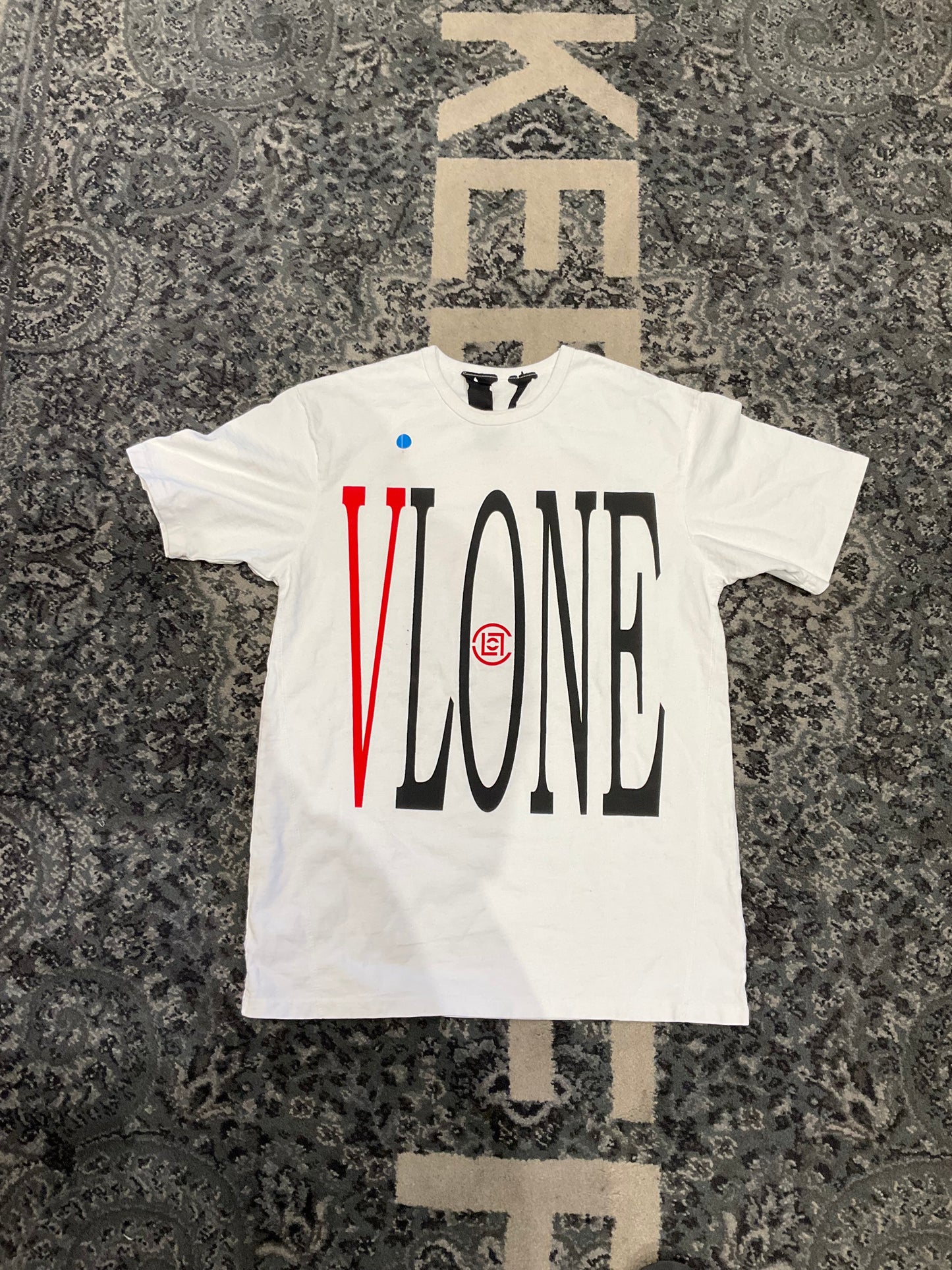 Vlone Front Logo Tee White & Red