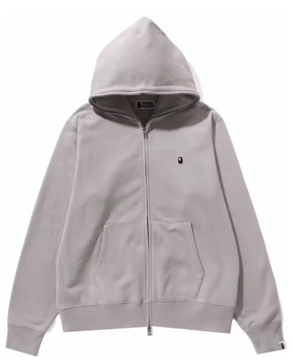 Bape Relaxed One point Full Zip Hoodie - Grey
