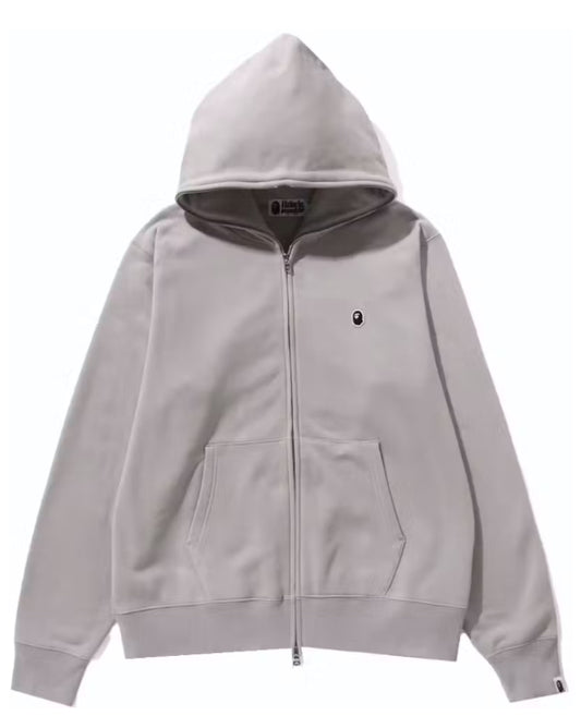 Bape Relaxed One point Full Zip Hoodie - Grey
