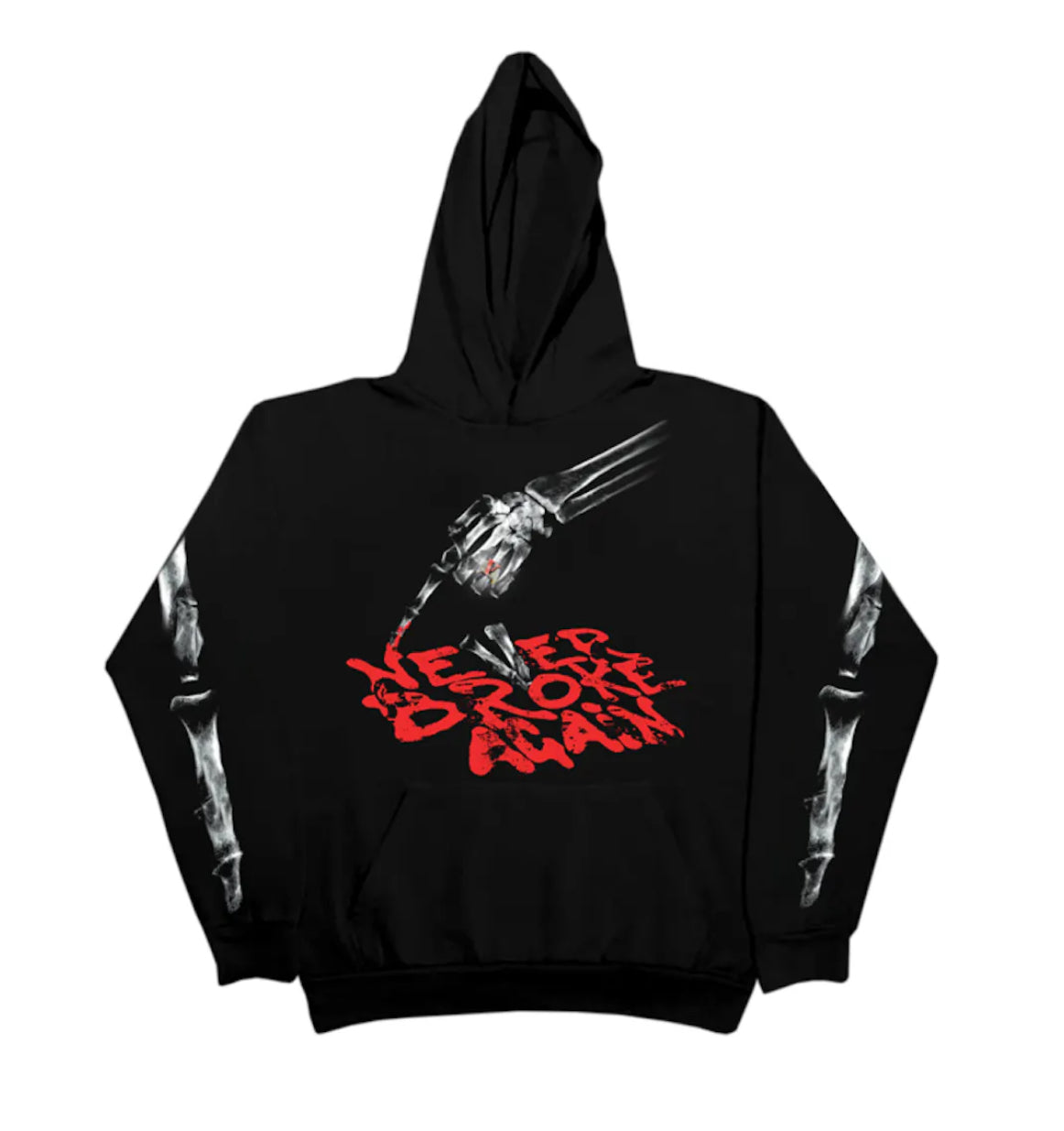 Vlone x Never Broke Again Bones Hoodie Black