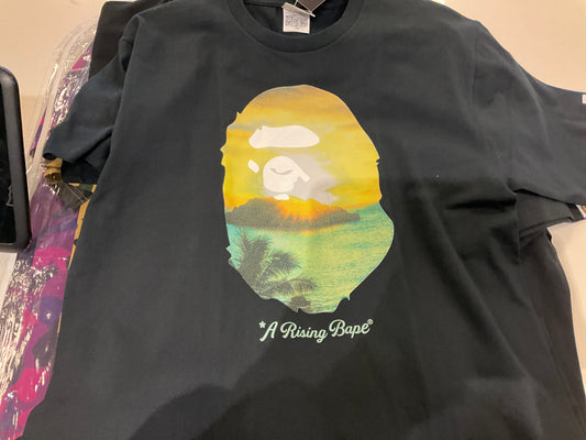 A Rising Bape Island Black Tee
