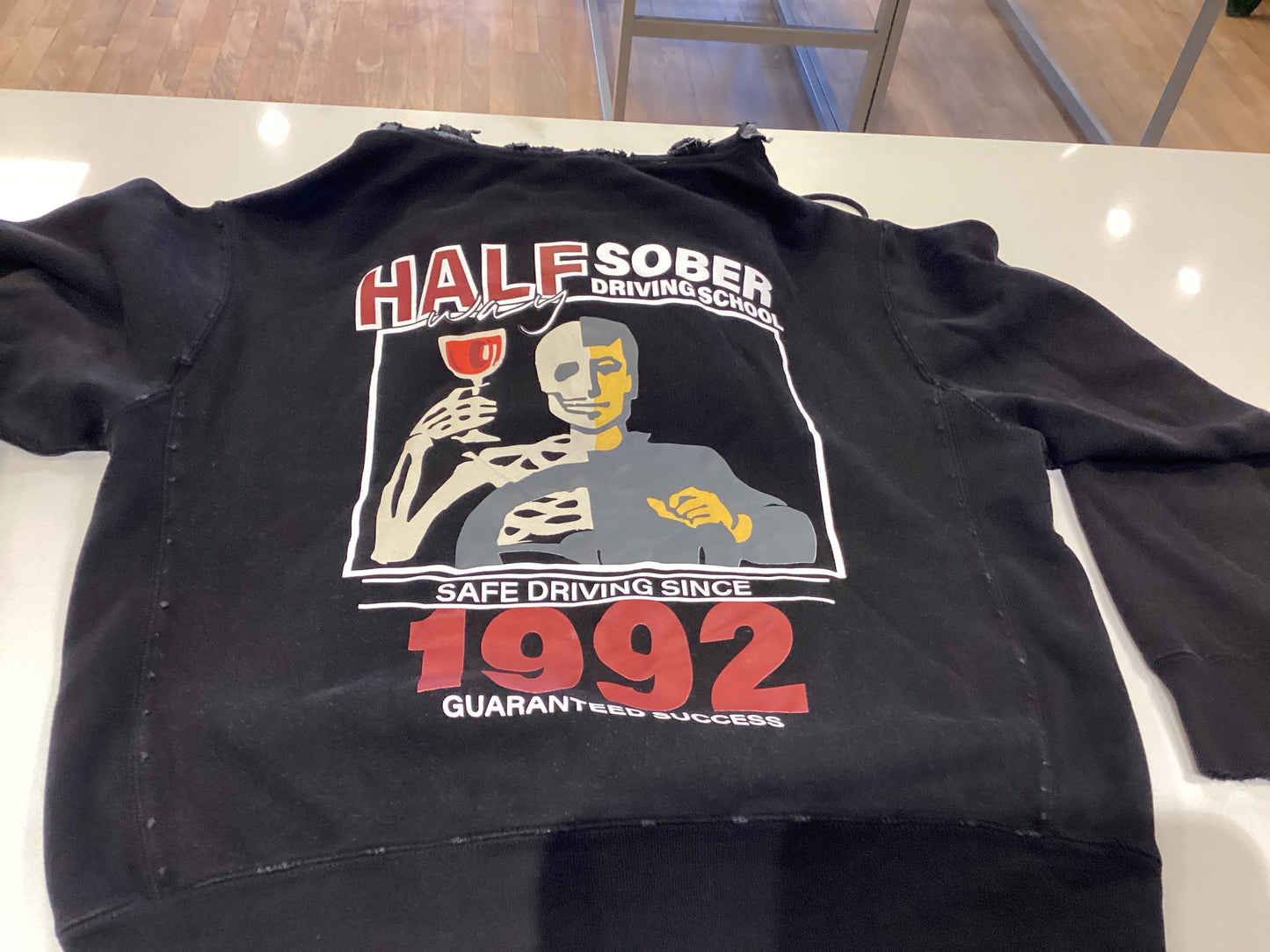 Halfway Sober Black Hoodie