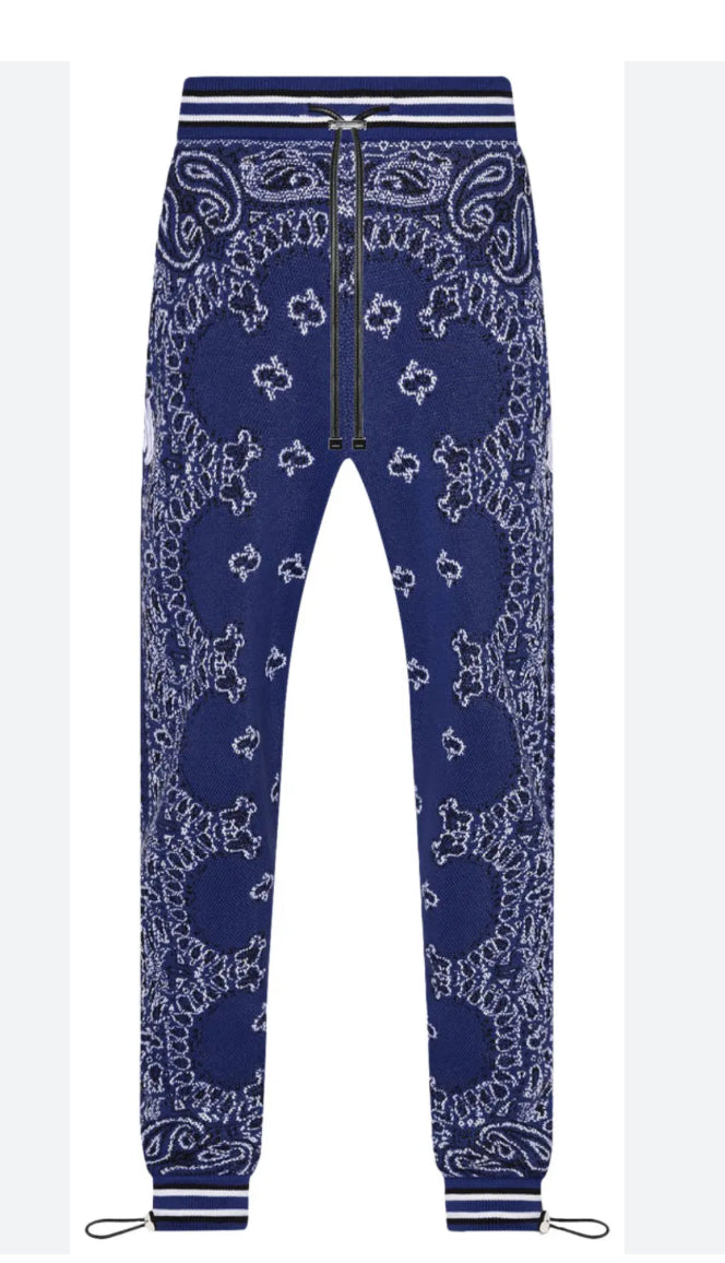 Amiri Bandana B-Ball Blue Sweatpants