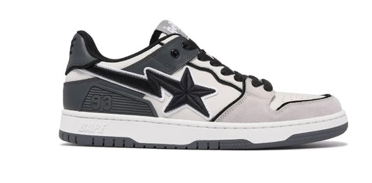 A Bathing Ape Sk8 Sta Grey&Black