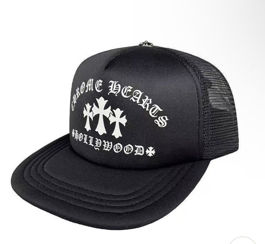 Chrome Hearts Hollywood Cross King Taco Trucker Cap