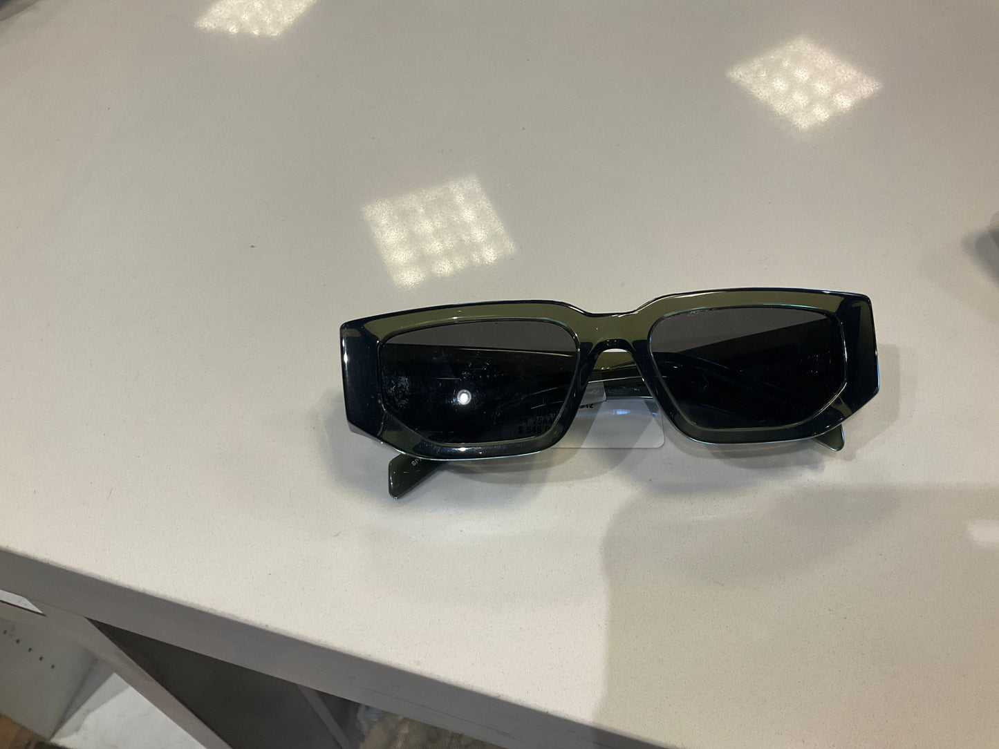 Prada Square Green Tint Glasses