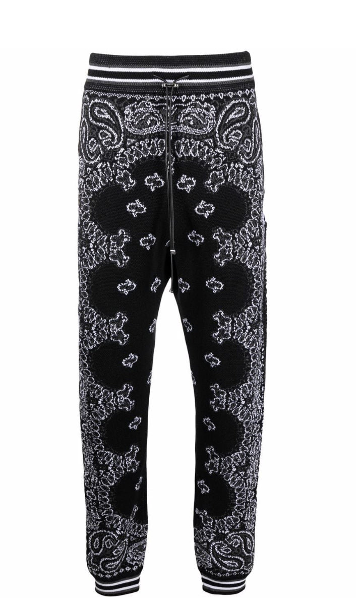 Amiri Bandana B-Ball Black Sweatpants