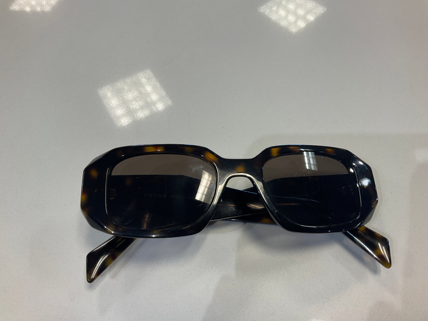 Prada Milano Rectangle Cheetah Glasses