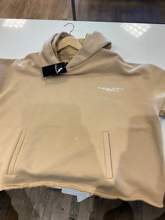 Purple Brand cropped sand Hoodie
