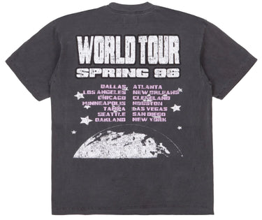 Pieces Kiss Tee Shirt Gray/Purple