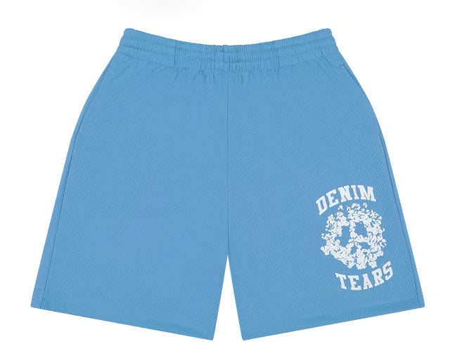 Denim Tears Baby Blue University Mesh Shorts