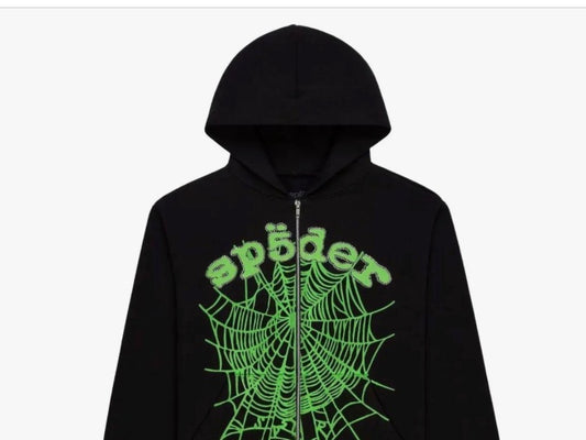 Sp5der Cash OG Web V2 Rhinestone Zip Up