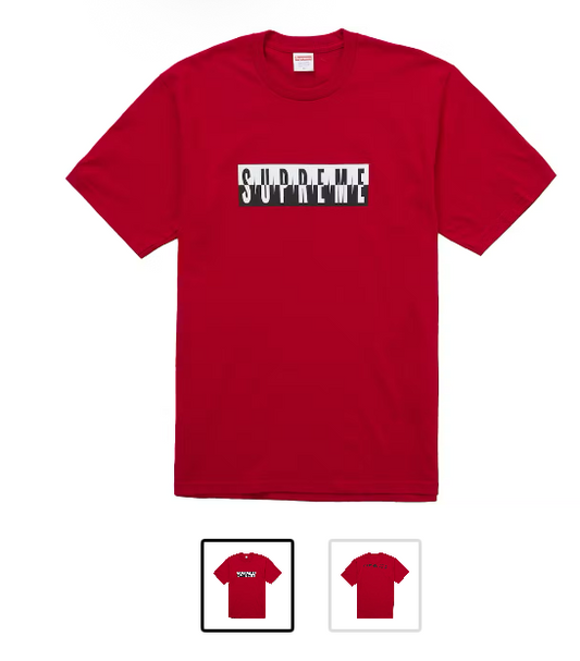 Supreme Slpit Logi Tee Red