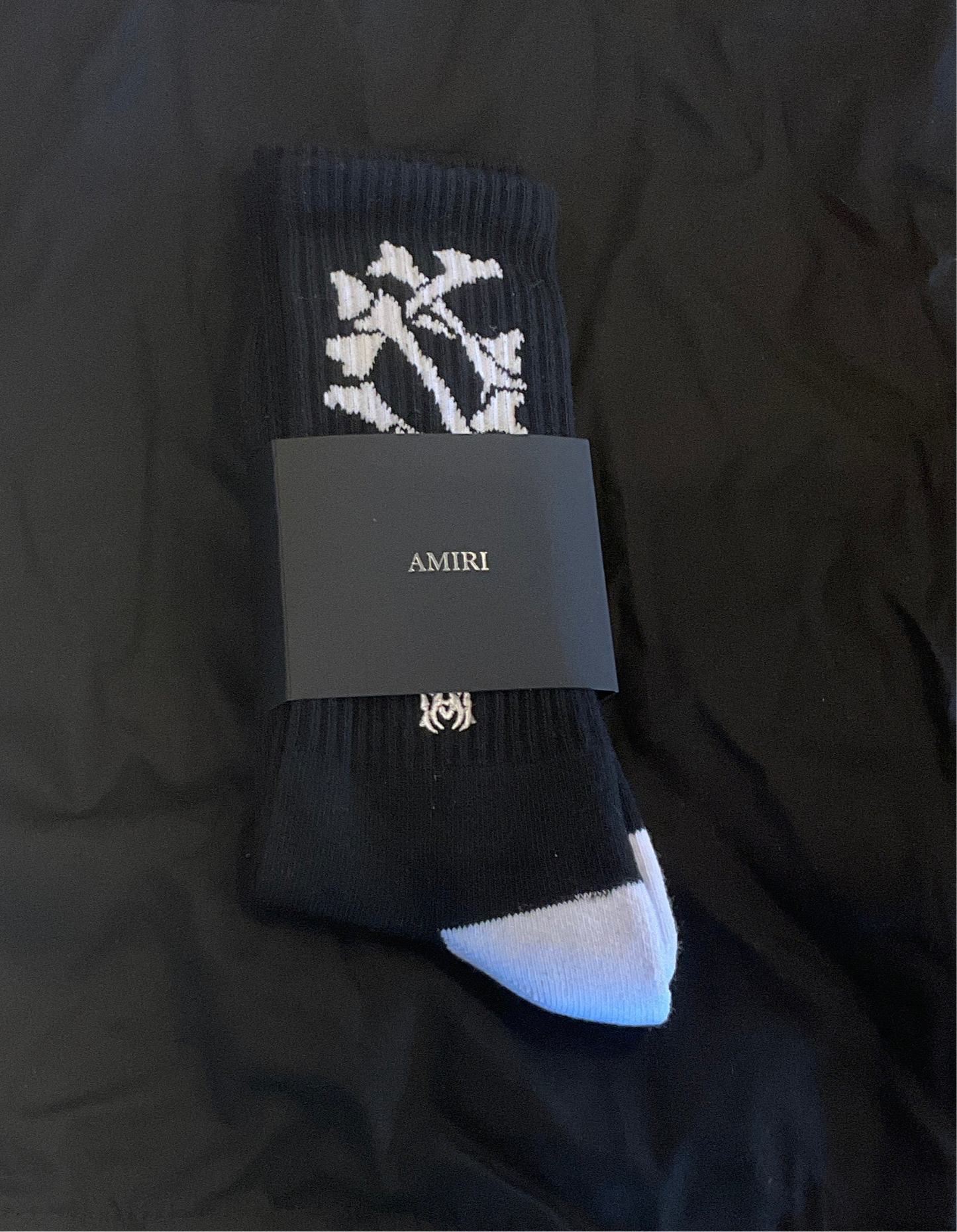 Amiri Socks Bones Black/White