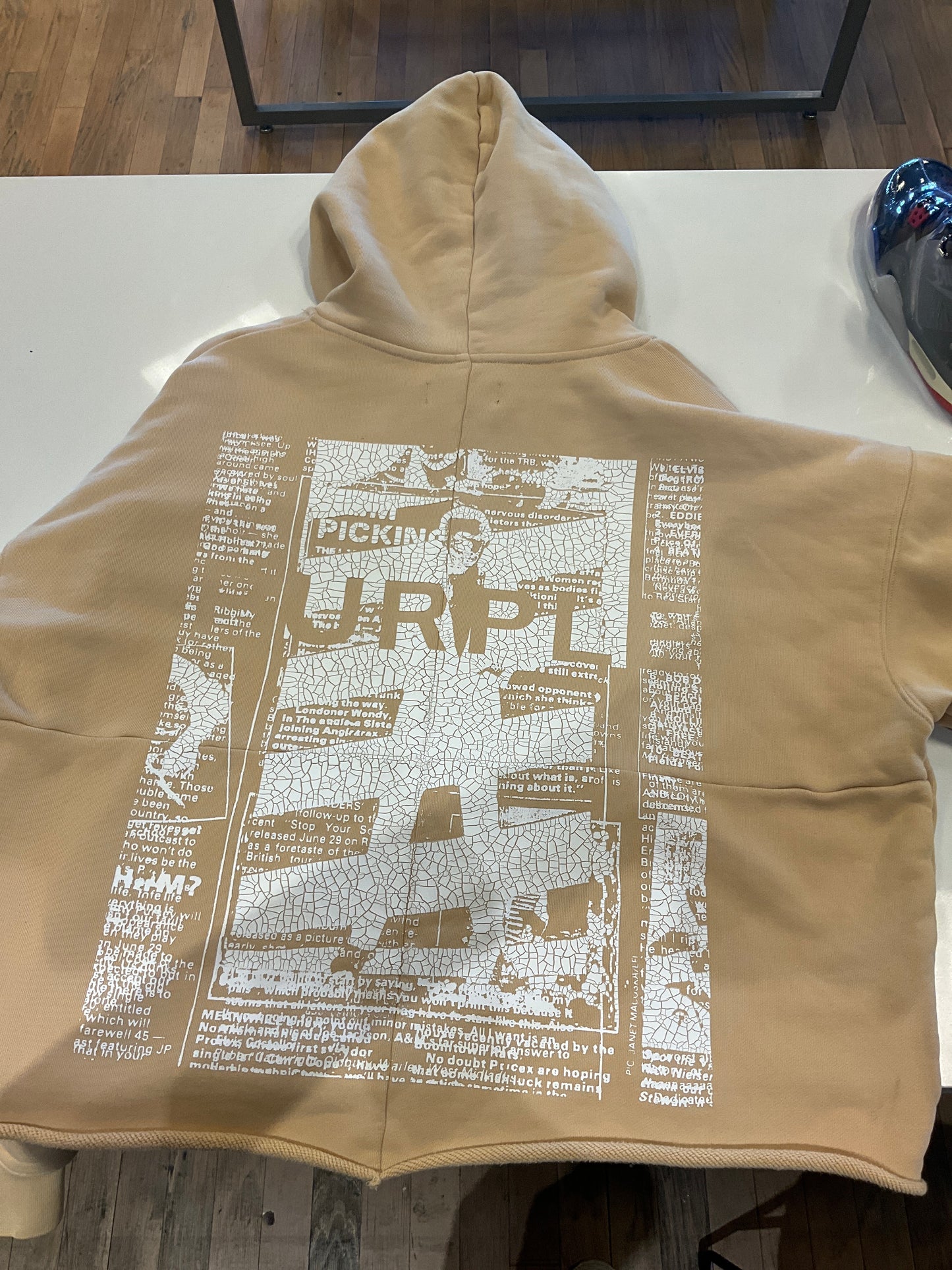 Purple Brand cropped sand Hoodie