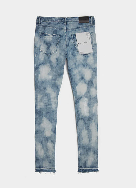 Purple Denim Light Indigo Vintage Bleach