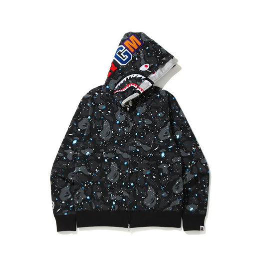 Bape Camo Shark Double Zip-Up Space