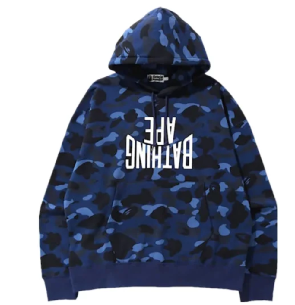 Bape ‘Color Camo’ Upside-Down Pullover Navy
