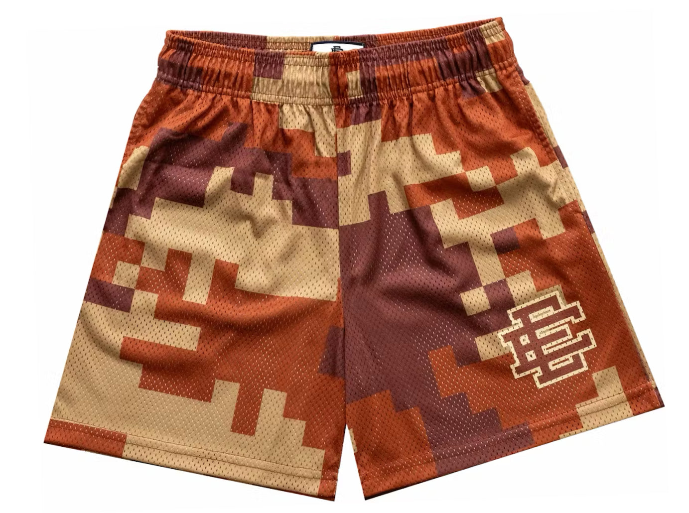 Eric Emanuel Shorts Digi-Camo Mesh-Brown Dark Brown