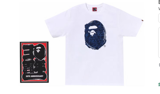 Bape 30th Anniversary I Tee White/Navy