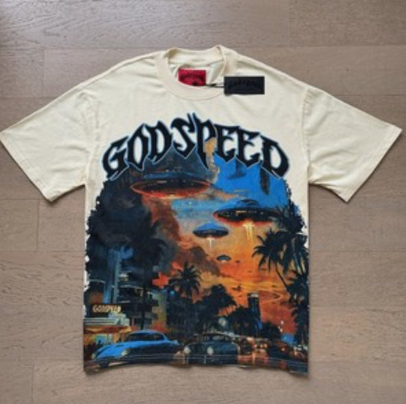 Godspeed Urban UFO White Print T-shirt