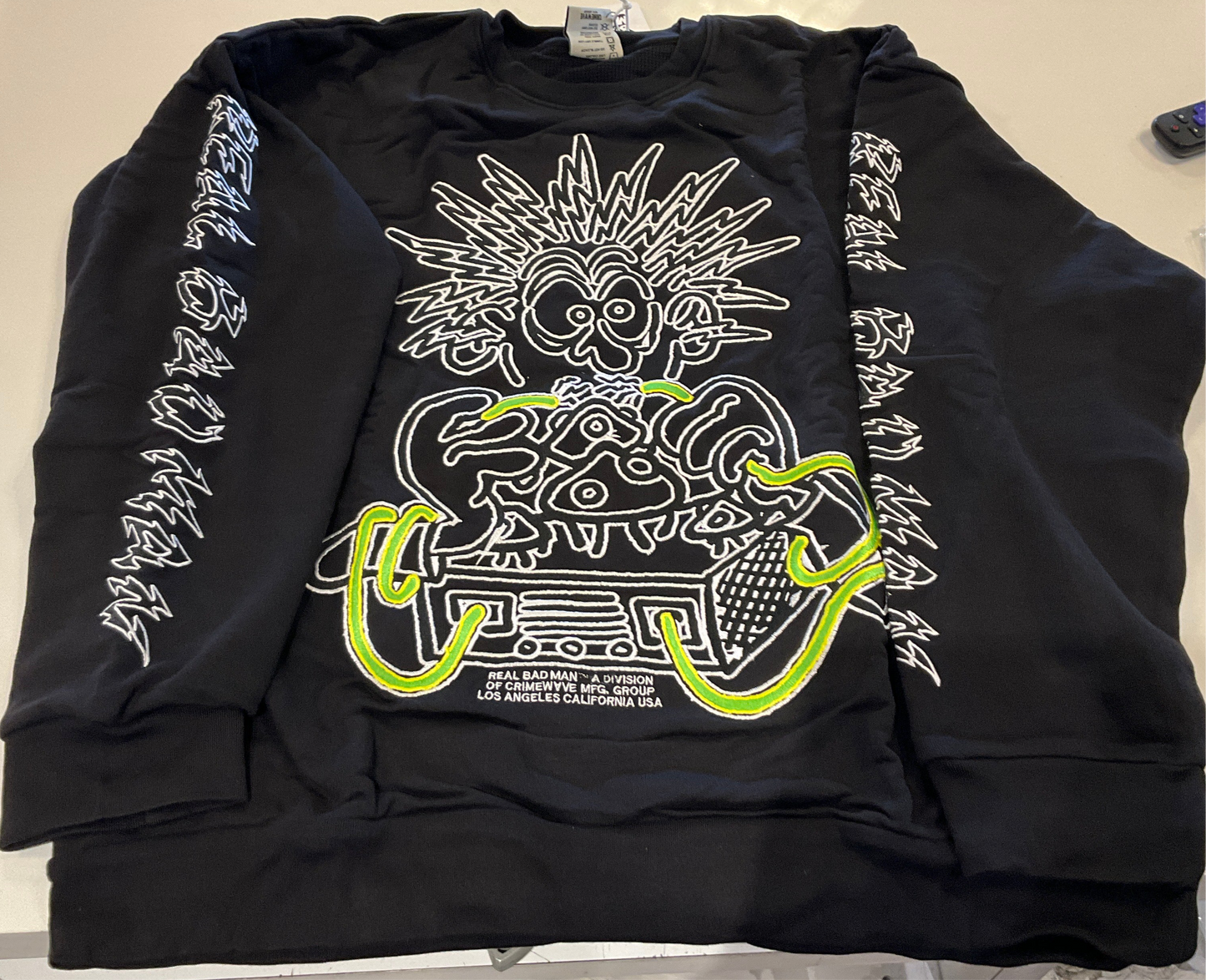 Real Bad Man Electrified Crewneck Black