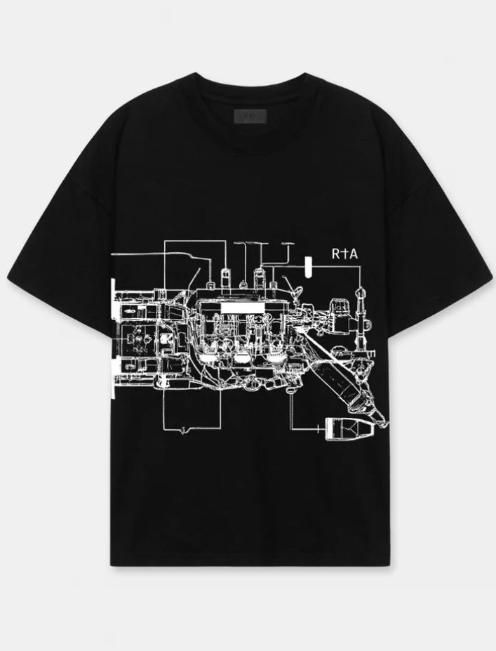 RTA Colt Tee Black Moto Diagram