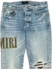 Amiri Men’s Camouflage Logo Appliqué Jeans