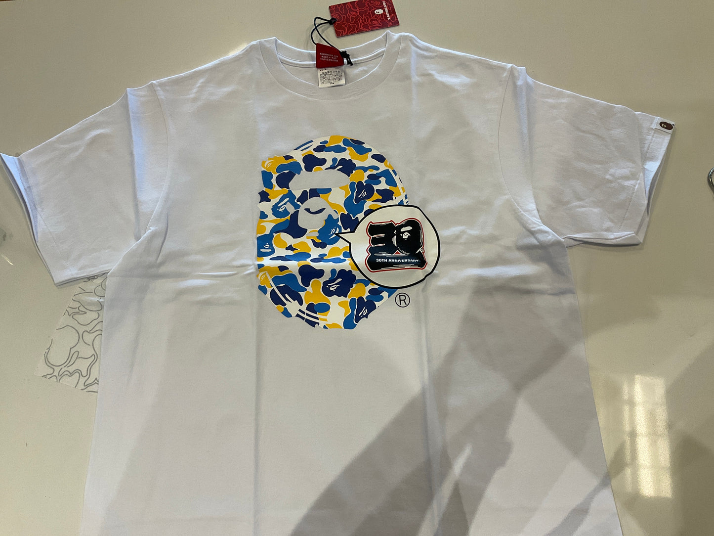 Bape Tee 30th Anniversary Blue/yellow