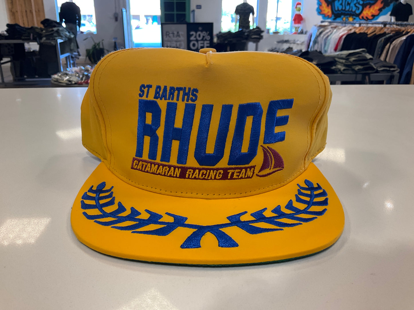 Rhude Racing Team Yellow Snapback Hat