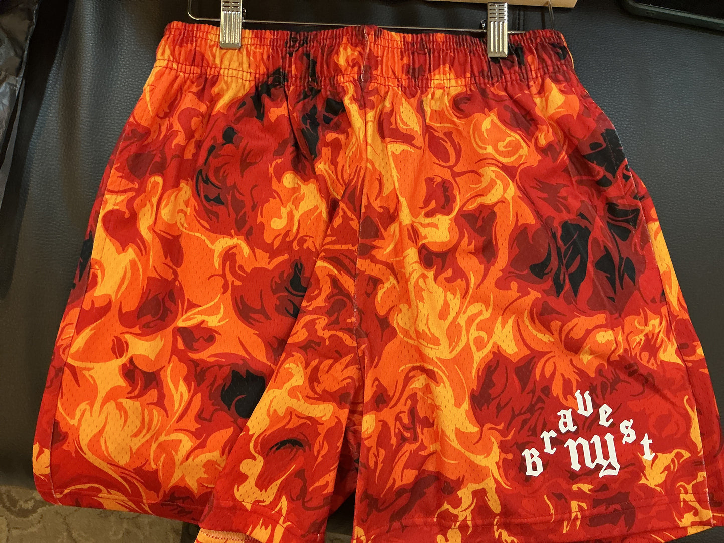 Bravest Studio Shorts Fire Design Red/Orange/Black