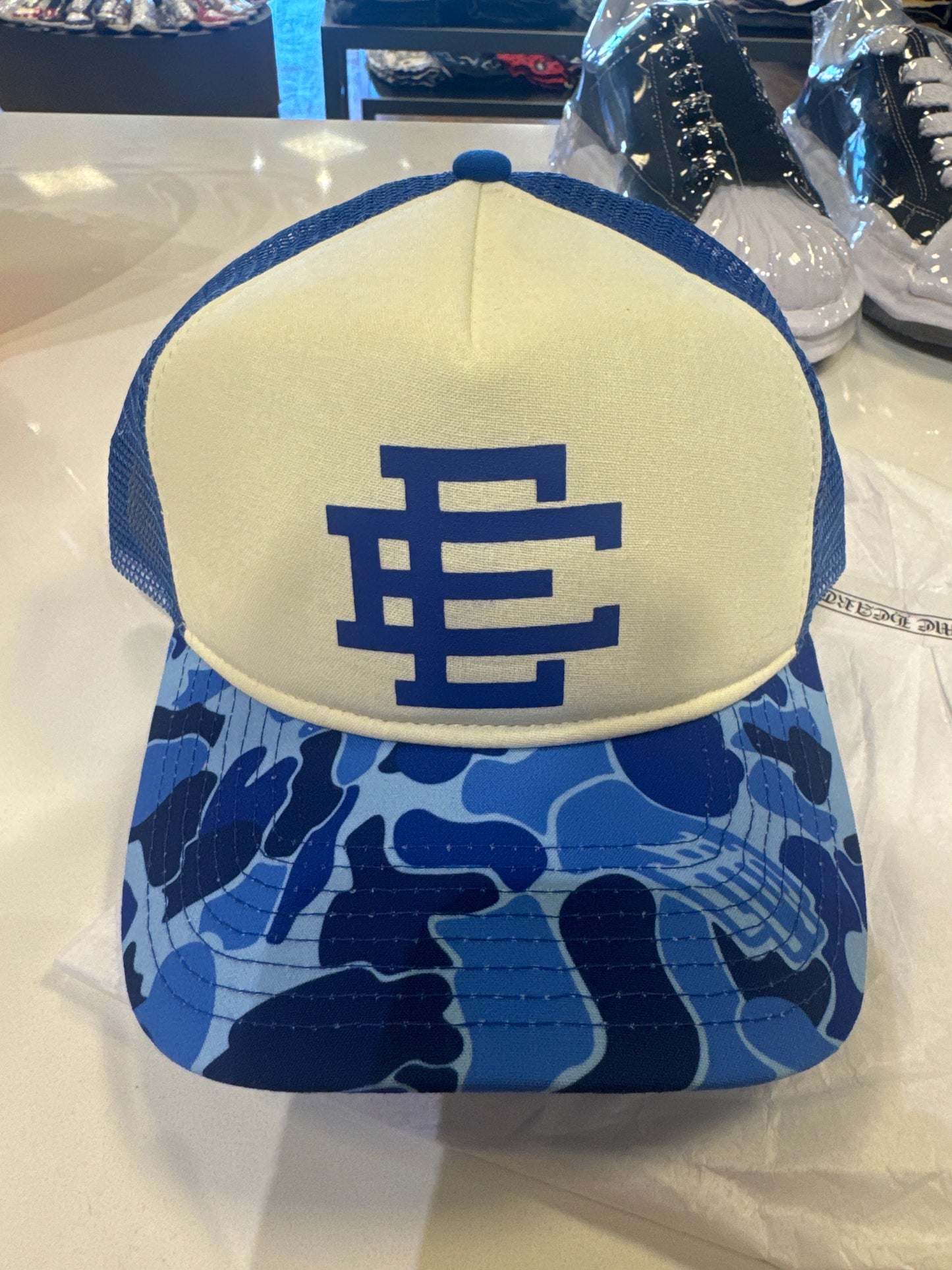 EE Trucker Hat Blue Camo