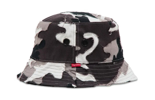 Supreme White & Black Camo Bucket Hat