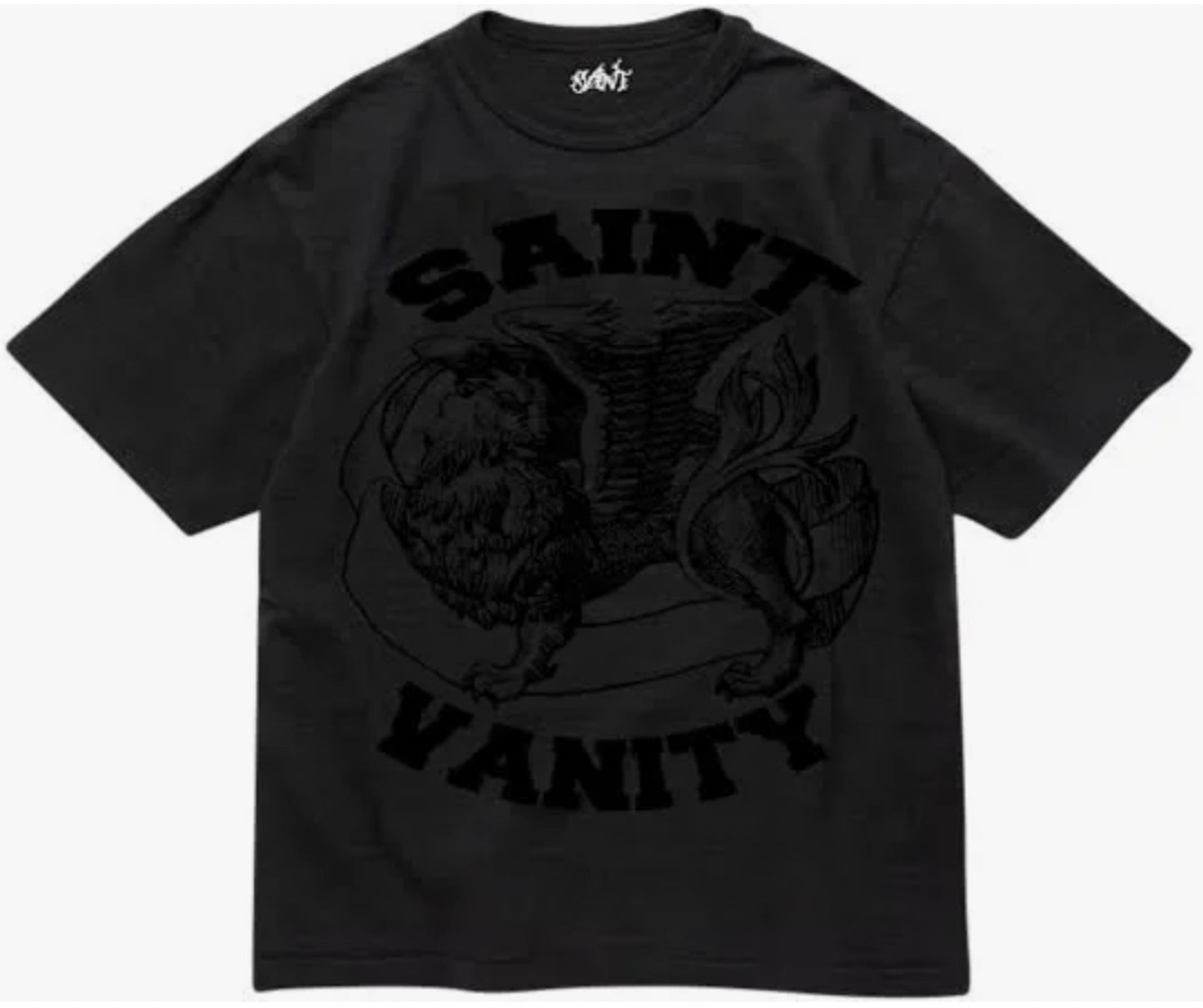 Saint Vanity Monochromatic Griffin Black Tee