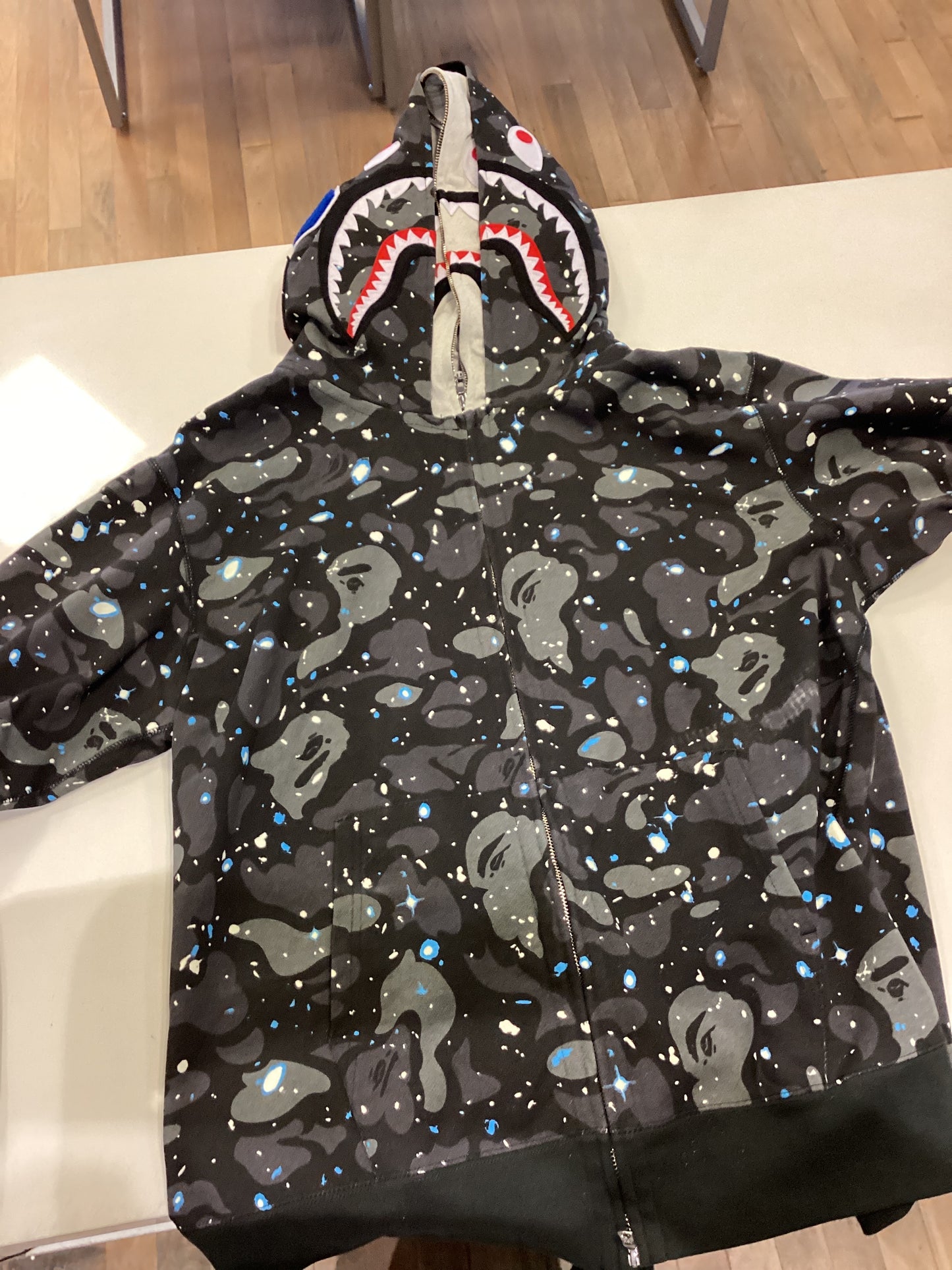 Bape space camo zip up