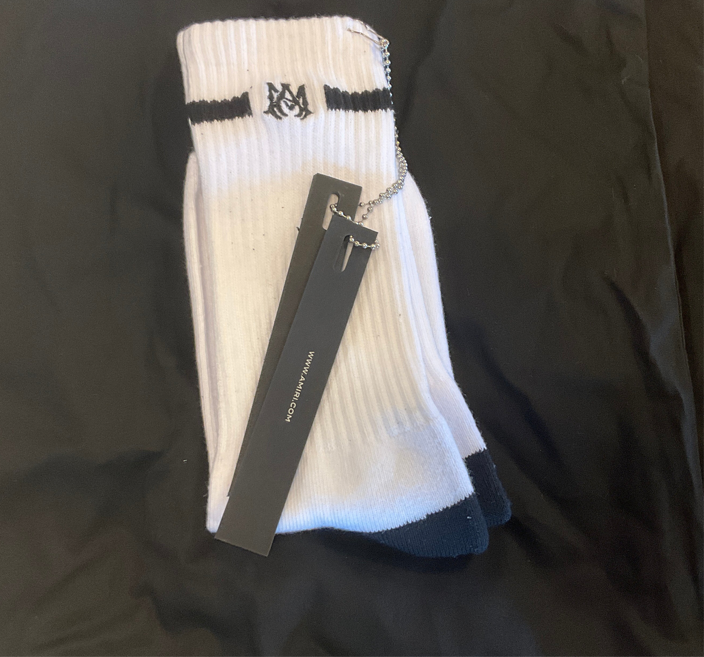 Amiri Socks White/Black